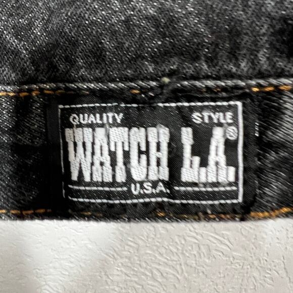 Vintage Watch LA Denim Jacket Jean Black - M - Picture 5 of 5